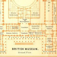 1907 British Museum Floor Plan Original By Carambasvintage 20 00 Museum Flooring Victorian London British Museum