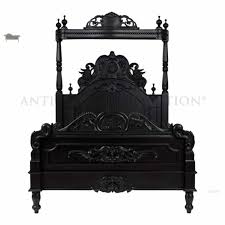5% coupon applied at checkout save 5% with coupon. French Heavy Gothic Victorian Canopy Bed Black Antique Reproduction Shop