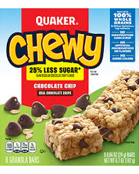 A good granola bar can tide you over on the busiest of days, but many of the granola bars on the market are not the best for health or weight loss. 25 Less Sugar Chewy Granola Bars Chocolate Chip Quaker Oats