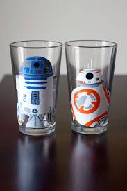 Star Wars Bb8 And R2d2 Drink Glasses Etsy Star Wars Bb8 Hand Painted Glasses Glasses Drinking