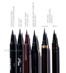 1 trousse argenté +1 mascara elixir + 1 eye liner métallique +2 fards à paupières +1 rouge à lèvres métallisé 69€ au. Liquid Eye Liners Chanel Kat Von D Marc Jacobs Beauty Charlotte Tilbury And Tom Ford The Beauty Look Book
