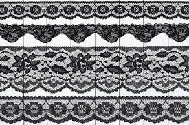 White seamless lace border with flowers. Black Floral Lace Borders Lace Border Black Floral Floral Lace