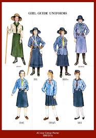 Girl Guide Uniforms From 1908 1989 Uk Girl Guide A3 Colour Poster Guides Uniform Girl Scout Swap Girl Guides
