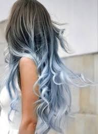 I May Do My Natural Color With Light Blue Ends Like This Very Tempted Frisyrer Fargat Har Harfarg