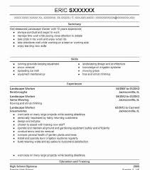 Landscape Worker Resume Example Worker Resumes Livecareer