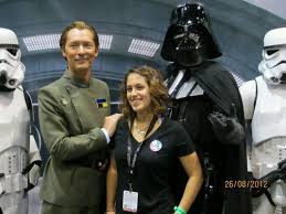 Princess Leah S Mom Frani Meets Captn Tarkin Aka Stephen Stanton Under The Ever Watchful Eye Of Vader S Fist Princess Leah Stanton Fist
