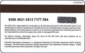 If you've got an existing gift card already, you can check your remaining balance on the same page. Gift Card Skiing Columbia United States Of America Columbia Col Us Colu Sv1202102