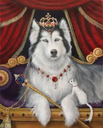 Siberian Husky Anthropomorphic Painting By Clair Hartmann Dog Portraits Dog Paintings Pet Portraits