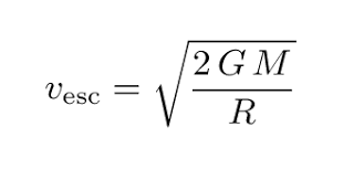 Escape Velocity Formula Physics Escape Velocity Black Hole