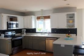Benjamin Moore Gray Owl Walls Lower Cabinets Benjamin Moore Desert Twilight Grey Paint Colors Grey Paint Subway Tile Backsplash