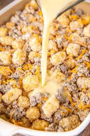 Tater tot breakfast casserole is hearty, filling, and absolutely packed with our favorite breakfast foods: Sausage Cream Cheese Tater Tot Breakfast Casserole Plain Chicken