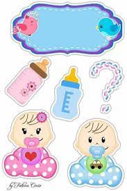 Gender Reveal Free Printable Cake Toppers Baby Scrapbook Unisex Baby Shower Baby Shower