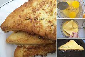 6 lembar roti tawar tanpa kulit 3 buah sosis siap pakai. Cara Buat Roti Goreng Lemak Manis Terlajak Mudah