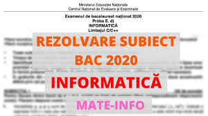 *pentru primii 25% dintre candidați, în ordinea mediilor de admitere, taxa de școlarizare va fi suportată de utcb din fondurile proprii ale universității. Mi Rezolvare Subiect De Bacalaureat 2020 InformaticÄ Live Youtube