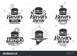 Black And White Restaurant Clipart Burger Fast Food Logo Or Icon Emblem Label For Menu Design Restaurant Or Cafe Lettering Vector Illustration Sponsored Fast Food Logos Logo Food Burger