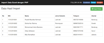 Aplikasi data penduduk gratis ini mempunyai fitur yang sederhana. Cara Membuat Import Data Excel Dengan Php Dan Mysql