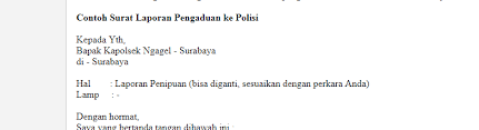 Maybe you would like to learn more about one of these? Contoh Surat Laporan Pengaduan Penipuan Ke Polisi Seputar Laporan