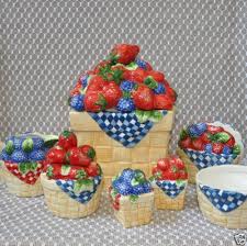 Strawberry Blueberry Kitchen Decor 7 Piece Kitchen Decor Items Kitchen Counter Decor Kitchen Decor