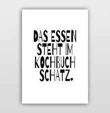 Wandgestaltung Poster Das Essen Steht Im Kochbuch Schatz