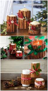 Bougies De Noel Avec Batons De Cannelle Bougie Noel Decoration Noel Deco Noel