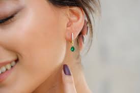 Ruby and Diamond Hoop Earrings