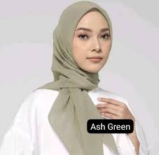 Jual Hijab Bella Square Polly Cotton Segiempat Polos Premium