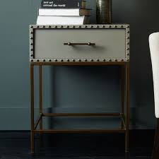 West Elm Nailhead Nightstand Bedroom Night Stands Modern Bedroom Furniture Modern Furniture Living Room