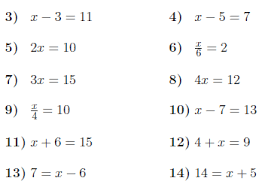 One Step Equations Worksheet With Solutions One Step Equations Equations Worksheets