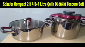 İndüksiyon dahil tüm ocaklarda kullanıma uygun enerji kapsül taban. Schafer Compact 2 Li 4 5 7 Litre Celik Duduklu Tencere Seti Kutu Acilimi Youtube