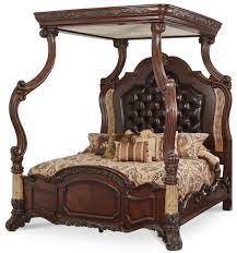 Fits in a standard ceiling room. Aico Victoria Palace Cal King Canopy Bed In Light Espresso