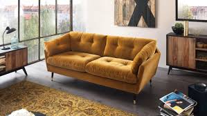Sofa Japan Bigsofa Polstersofa In Senf Gelb 206x94 Cm