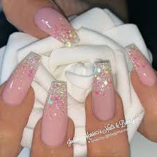 Stiletto false nails coffin false nails white clear french nail glitter acrylic. Pin On Nails