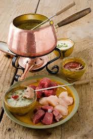 Fondue Holiday Parties With A Retro Vibe Girlfriend Is Better Best Fondue Recipe Fondue Party Fondue Recipes
