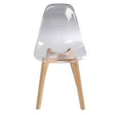Transparante Scandinavische Stoel Met Massief Eikenhout Maisons Du Monde Scandinavian Chairs Scandinavian Oak