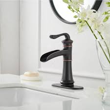 modern level handle waterfall bathroom