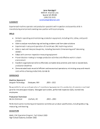 production technician resume sample