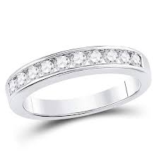 Exclusive creations that enable the full beauty of the diamonds. Gold N Diamonds Inc Atlanta 14kt White Gold Womens Round Channel Set Diamond Wedding Band 1 2 Cttw Size 8 Freeman And Foote Jewelers