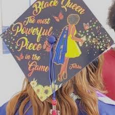 Black Queen the Most Powerful Piece in the Game, Black Girl Graduation Cap  Topper, Personalized Graduation Decoration, Class of 2024