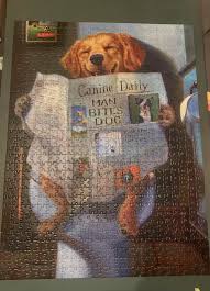 The cats took the longest to solve. Buffalo Games A Dog S Life Dog Gone Funny 750 Piece Jigsaw Puzzle Jigsawpuzzles
