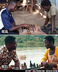 Robert Katende And Phiona Mutesi In Real Life And David Oyelowo And Madina Nalwanga In The Queen Of Katwe Movie See More Quee True Stories Sports Movie Movies