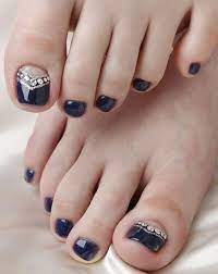 Uñas de los pies pintadas con piedras swarovsky: Unas Decoradas Con Piedras Brillantes