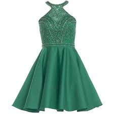 Alyce 3750 Prom Under 300 Mini Halter Sleeveless 168 Liked On Polyvore Featuring Prom Dresses For Teens Green Formal Dresses Emerald Green Cocktail Dress