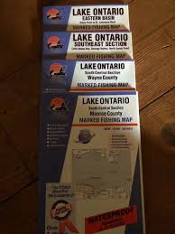 Ny State Fishing Hot Spots Fishing Map Used Lake Ontario 4 Lake Sections