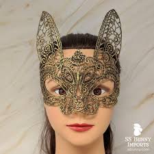 Buy Silver Lace Bunny Masquerade Mask