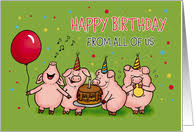You don`t need to worry if you are not a poetic writer and no one is perfect. Birthday From All Of Us From Greeting Card Universe
