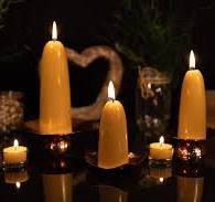 Kerzenständer rund - handgeschmiedet aus reinem Kupfer