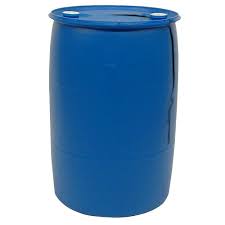 55 Gal Blue Industrial Plastic Drum Pth0933 The Home Depot In 2020 Plastic Drums Rain Barrel Rain Water Collection