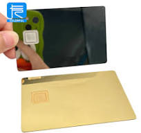 Fábrica da China Estoque 85.5× 54mm Cartão de Crédito Metálico em Aço  Inoxidável com Espelho Dourado em Branco e 4442/ 4428 Slot para Chip