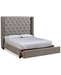 Homelegance tufted california king size upholstered bed. Furniture Rosalind Upholstered Storage Platform California King Bed Reviews Furniture Macy S