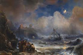 coast painting by theodore gudin